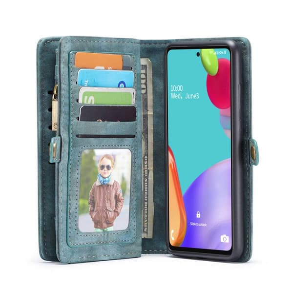 Multi-Wallet CaseMe 11-kort Samsung Galaxy A52 5G : farve - blå