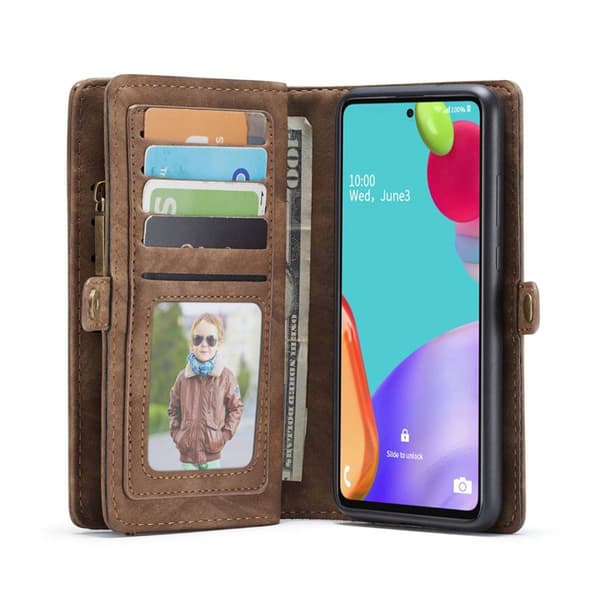 Multiplånbok CaseMe 11-kort Samsung Galaxy A52 5G : Färg - Brun