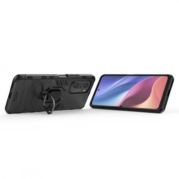 Xiaomi Mi 11i stødsikkert dæksel med ringholder tynd armor