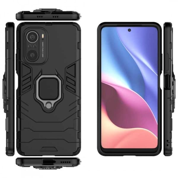 Xiaomi Mi 11i stødsikkert dæksel med ringholder tynd armor
