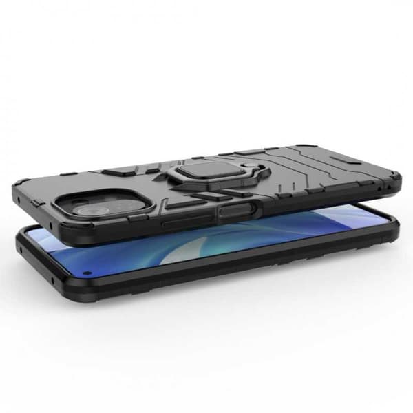 Xiaomi Mi 11 Lite stødsikkert dæksel med ringholder tynd armering