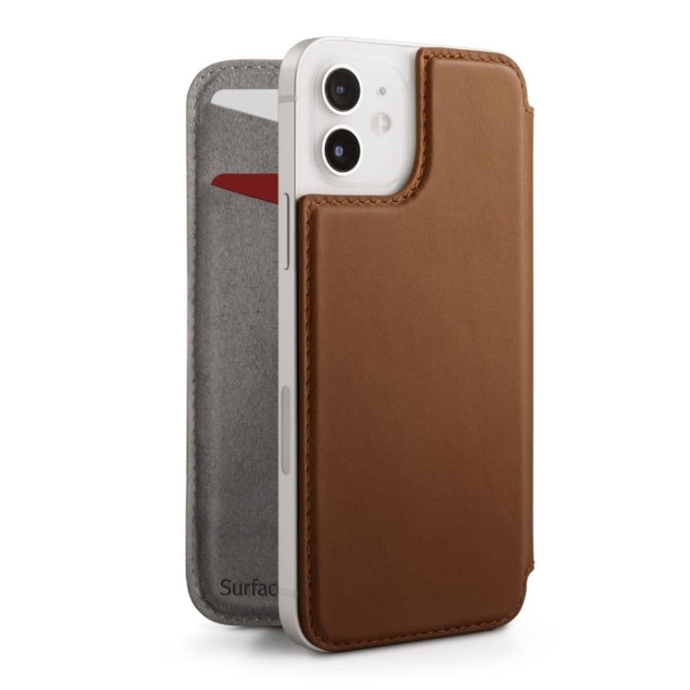 Twelve South iPhone 12 Mini Fodral SurfacePad Cognac