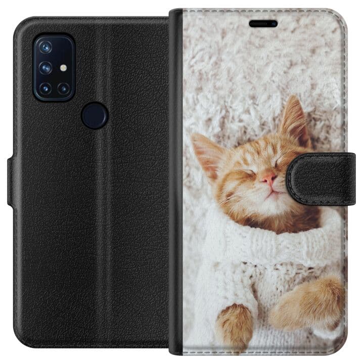 OnePlus Nord N10 5G Plånboksfodral Kitty Sweater