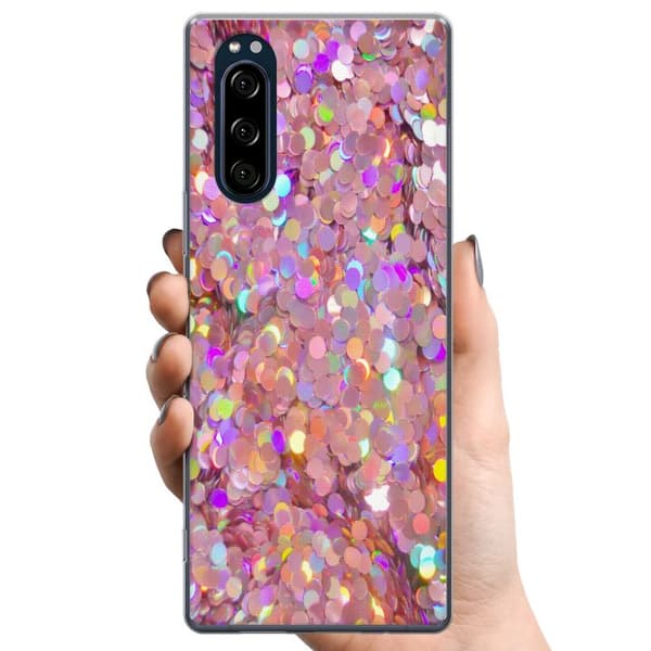 Sony Xperia 5 TPU Matkapuhelimen kuori Kimalteleva