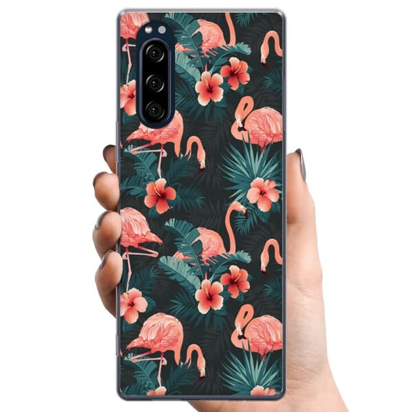 Sony Xperia 5 TPU Matkapuhelimen kuori Flamingo