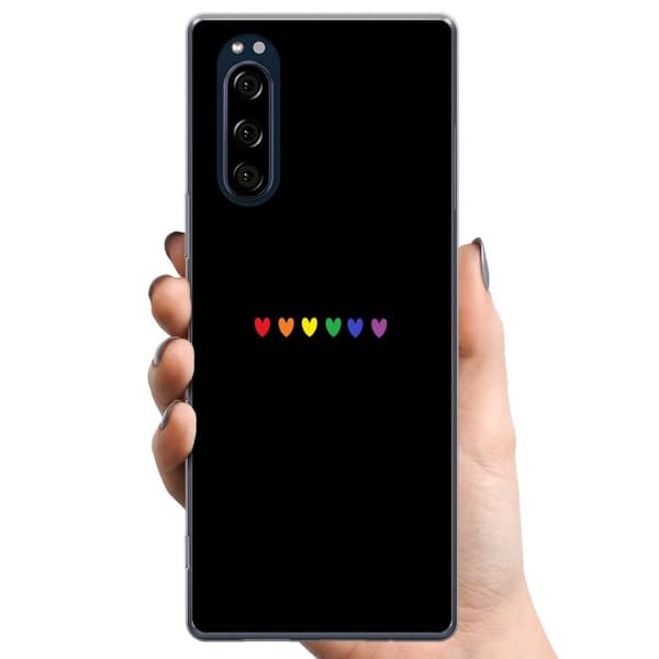 Sony Xperia 5 TPU Mobildeksel Stolt Hjerter