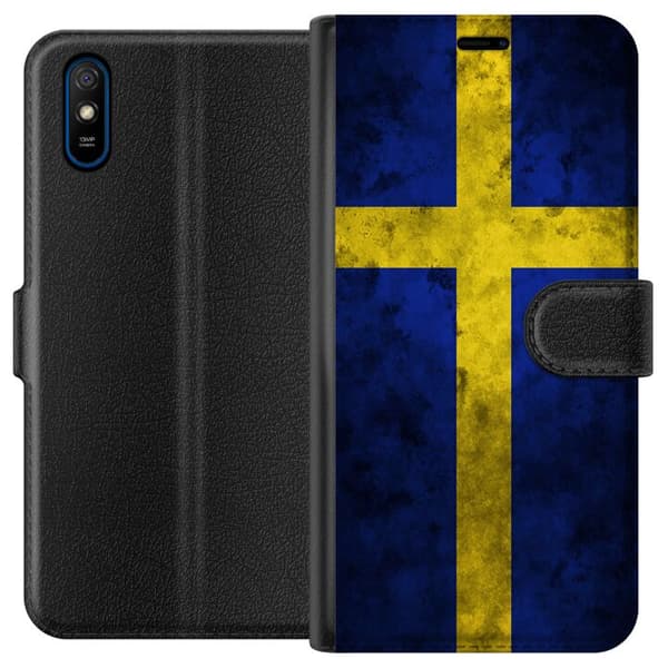 Xiaomi Redmi 9A Tegnebogsetui Sverige Flag