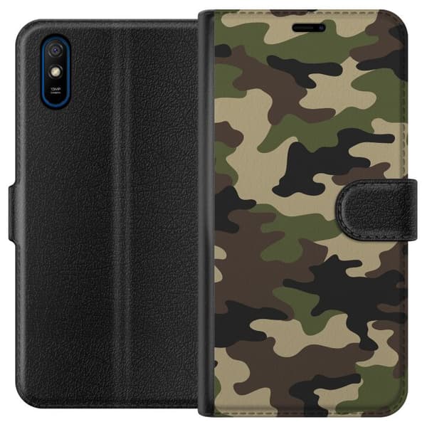 Xiaomi Redmi 9A Lommeboketui Skog kamuflasje