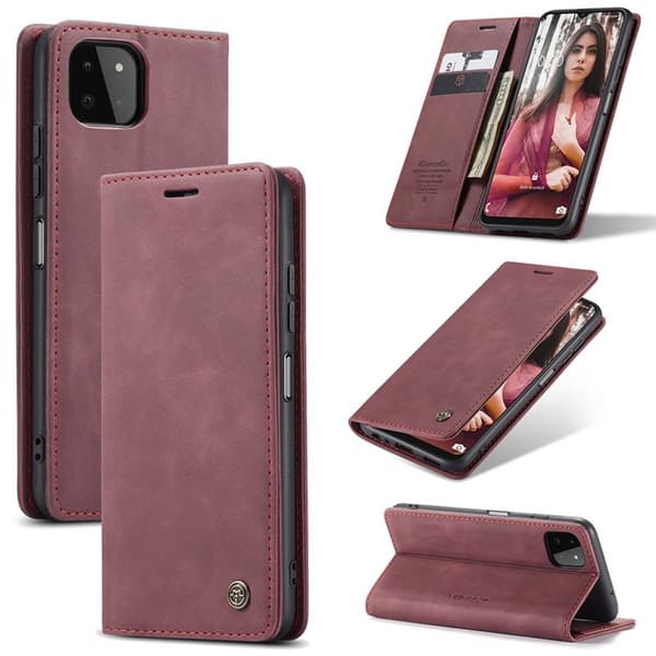 CaseMe Smart FlipCase Samsung Galaxy A22 5G : farve - bordeaux