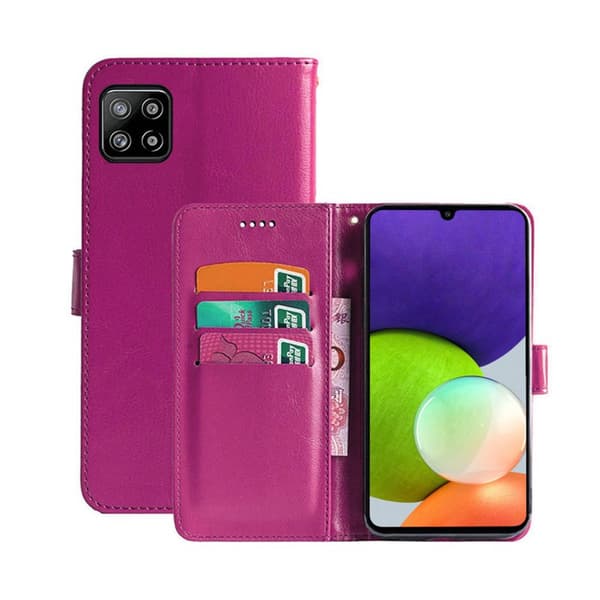 Wallet Cover 3-kort Samsung Galaxy A22 5G : farve - lyserød