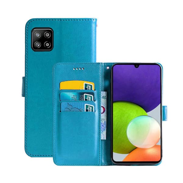 Wallet Cover 3-kort Samsung Galaxy A22 5G : farve - Lyseblå