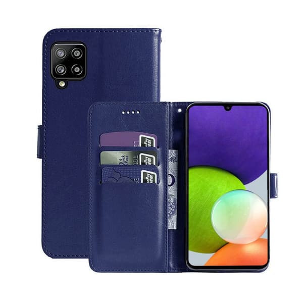 Wallet Cover 3-kort Samsung Galaxy A22 4G : farve - mørk