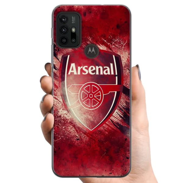 Motorola Moto G30 TPU Mobilcover Arsenal Fodbold