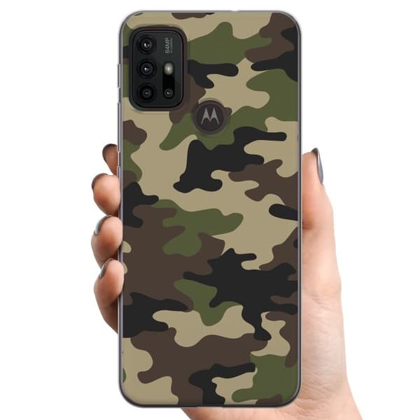 Motorola Moto G30 TPU Mobilskal Woodland Camo