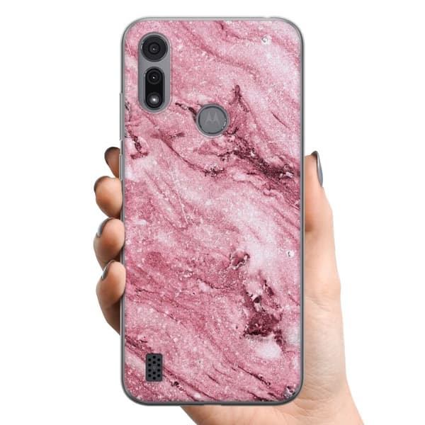 Motorola Moto E6i TPU Mobilcover Glitter Marmor