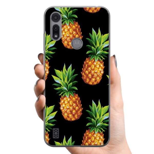 Motorola Moto E6i TPU Mobildeksel Ananas