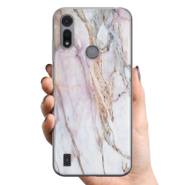 Motorola Moto E6i TPU Mobildeksel Marmor