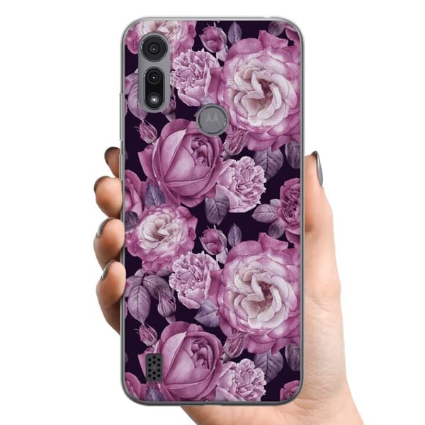 Motorola Moto E6i TPU Mobilcover Blomster
