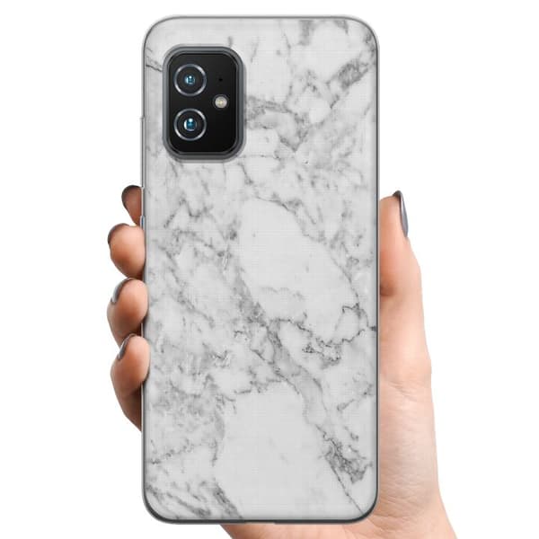 Asus Zenfone 8 TPU Matkapuhelimen kuori Marmori Valkoinen