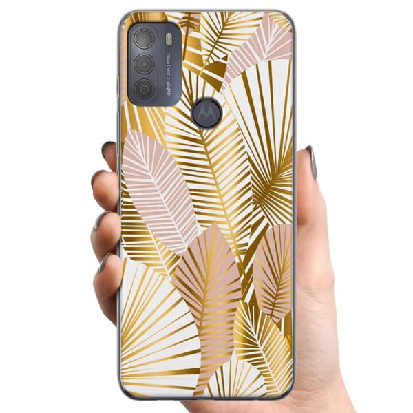 Motorola Moto G50 TPU Mobilskal Gold