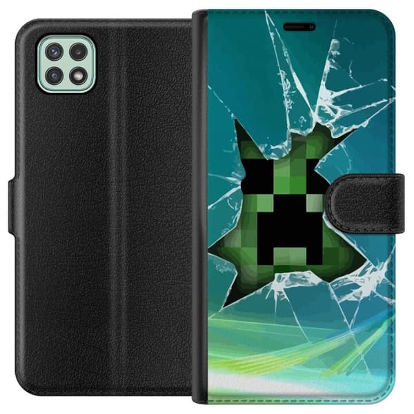 Samsung Galaxy A22 5G Lompakkokotelo MineCraft