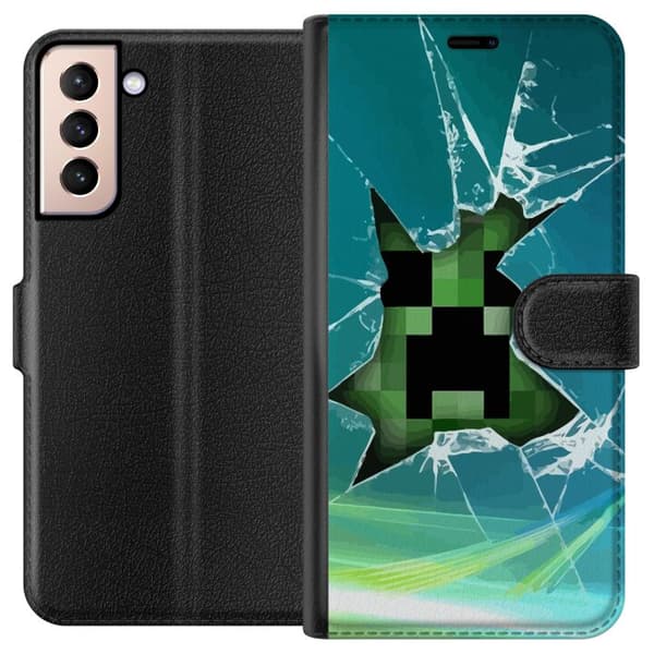 Samsung Galaxy S21 Lompakkokotelo MineCraft