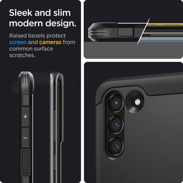 Spigen Samsung Galaxy S21 FE Kuori Tough Armor Musta