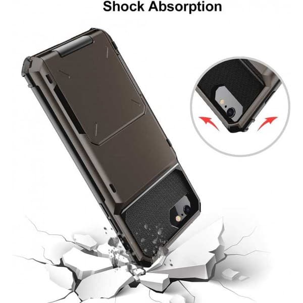 iPhone 6S/7/8/SE (2020&2022) Stöttåligt Skal med Kortfack Void
