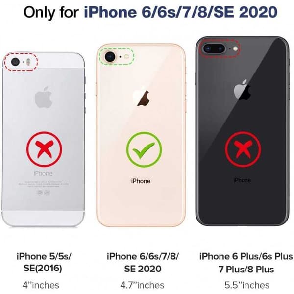 iPhone 6S/7/8/SE (2020&2022) Stöttåligt Skal med Kortfack Void