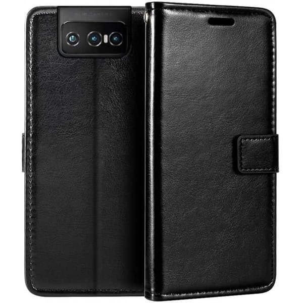 Zenfone 8 Flip Wallet Case PU Læder 4 RUMM