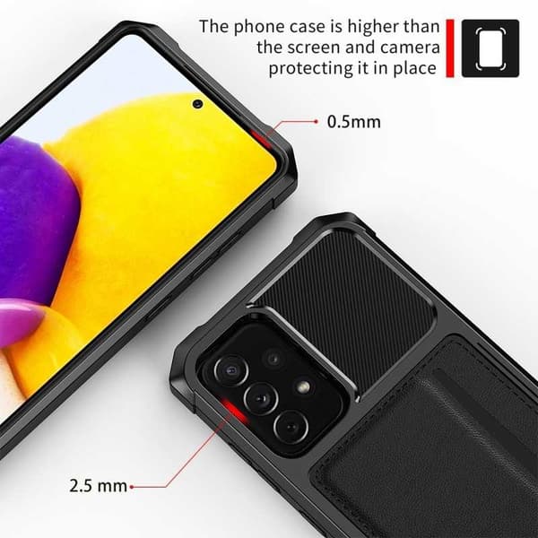 Samsung A52/A52s 4G/5G stødsikkert cover med kortrum Solid V2