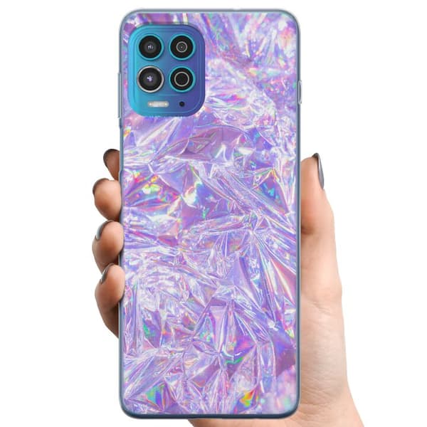 Motorola Moto G100 TPU Mobildeksel Holografiske diamanter