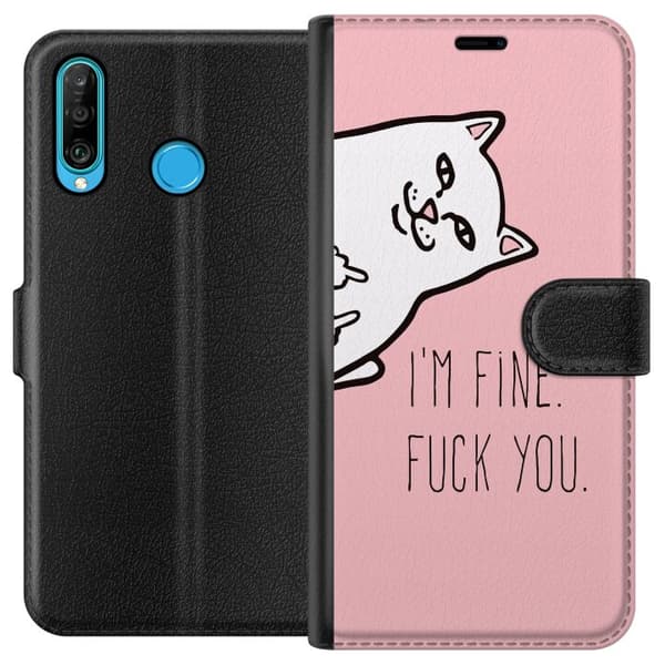 Huawei P30 lite Tegnebogsetui Fin