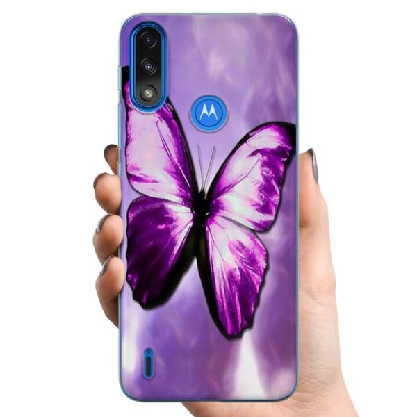 Motorola Moto E7 Power TPU Mobilskal Fjäril
