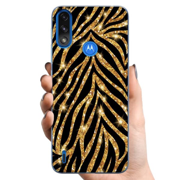 Motorola Moto E7 Power TPU Matkapuhelimen kuori Kulta & Kiiltää