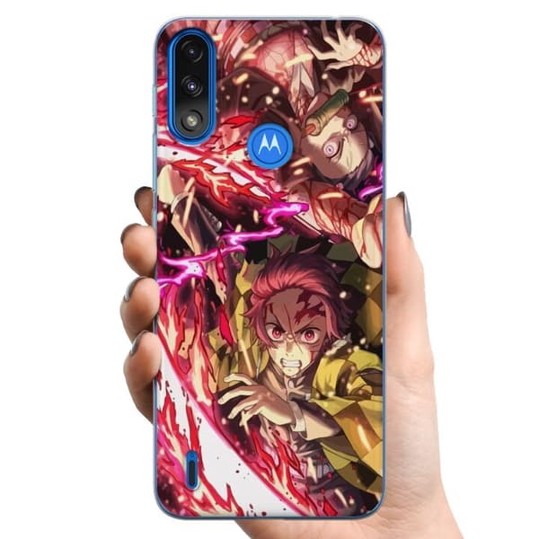 Motorola Moto E7 Power TPU Mobilskal Demon Slayer