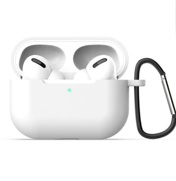 Silikonfodral till Laddningsetui med Krok för Apple AirPods Pro - Vit