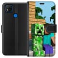 Miniatyrbillede 1 af 3: Xiaomi Redmi 9C Tegnebogsetui MineCraft