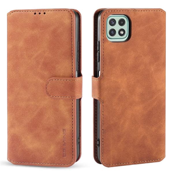 DG-Ming Wallet 3-kort Samsung Galaxy A22 5G : farve - brun