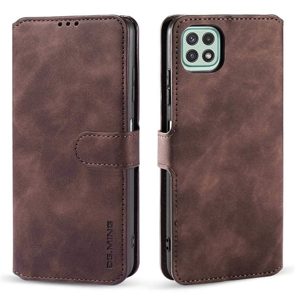 DG-Ming Wallet 3-kort Samsung Galaxy A22 5G : farve - kaffe