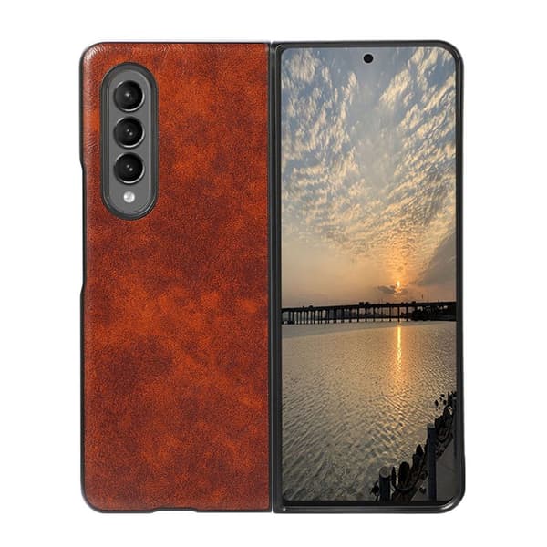 Business kuori Samsung Galaxy Z Fold 3 : väri - ruskea