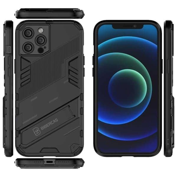 iPhone 12 Pro Max stødsikkert etui med Kickstand ThinArmor V2
