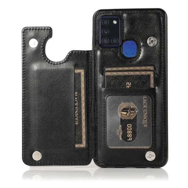 Samsung A21S Shockproof Case Kortholder 3-POCKET Flippr