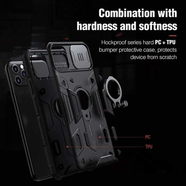 iPhone 11 Pro Max stødsikkert cover med ringholder Nillkin