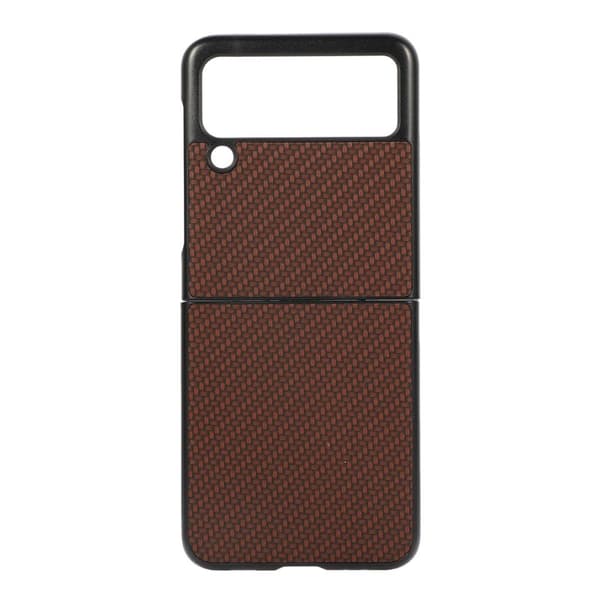 Kulfiber cover Samsung Galaxy Z Flip 3 : farve - brun