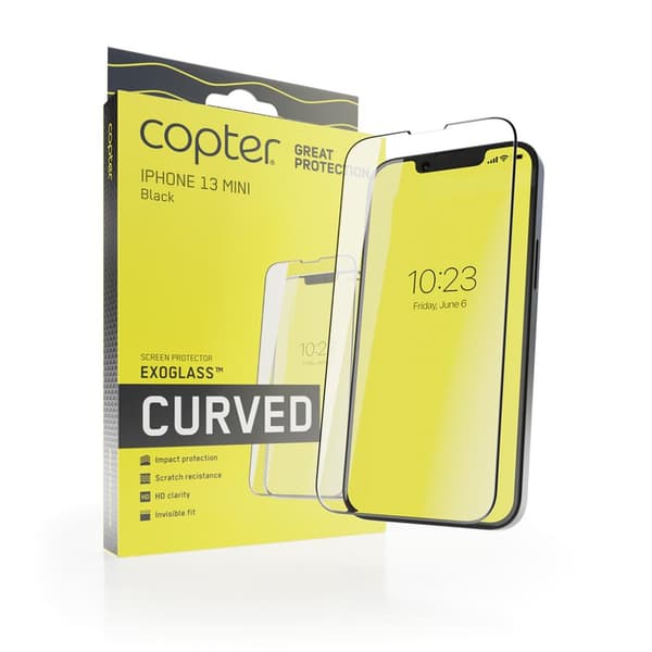 Copter iPhone 13 Mini Skjermbeskytter ExoGlass Curved