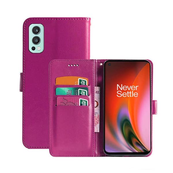 Lompakkokotelo 3-kortti OnePlus Nord 2 5G : väri - pinkki