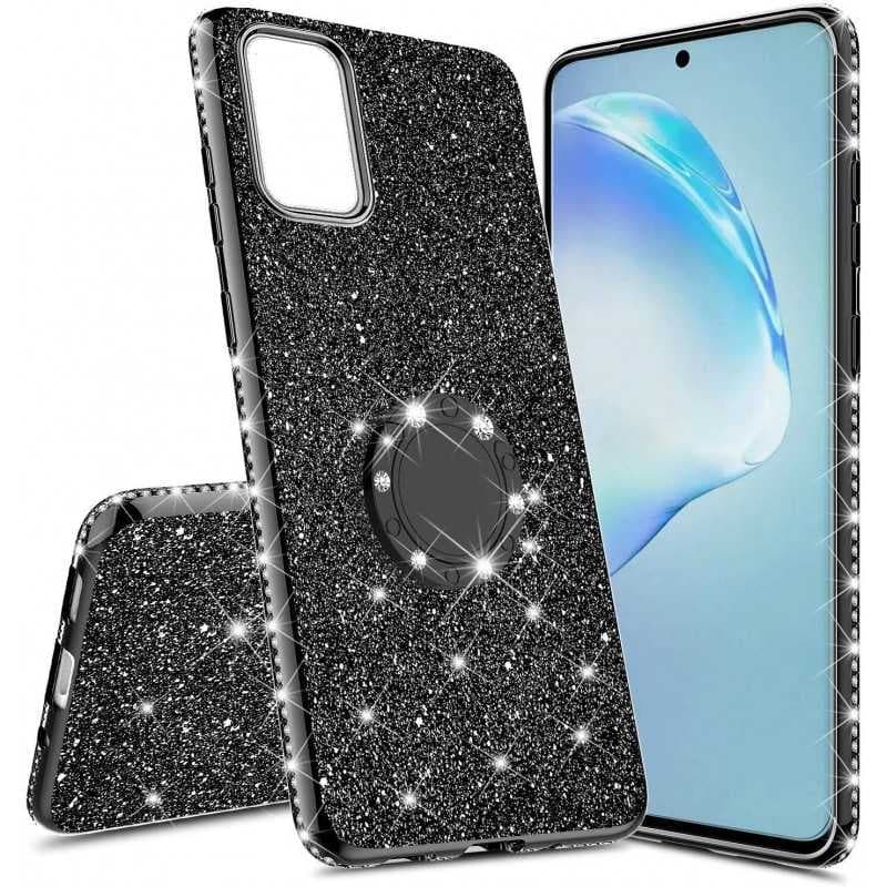 Samsung A72 4G/5G Stötdämpande Skal med Ringhållare Strass