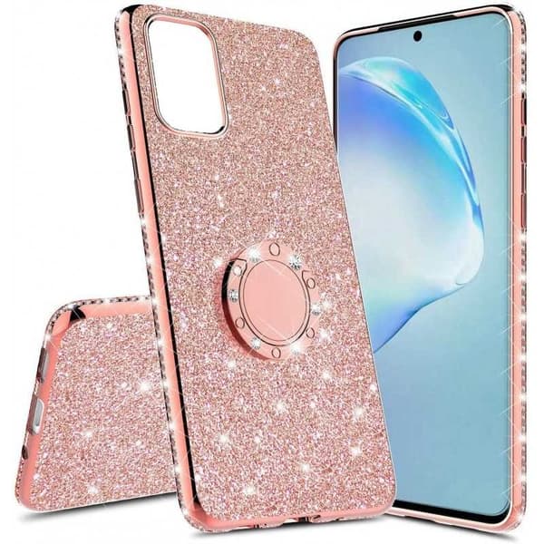 Samsung A72 4G/5G Stötdämpande Skal med Ringhållare Strass