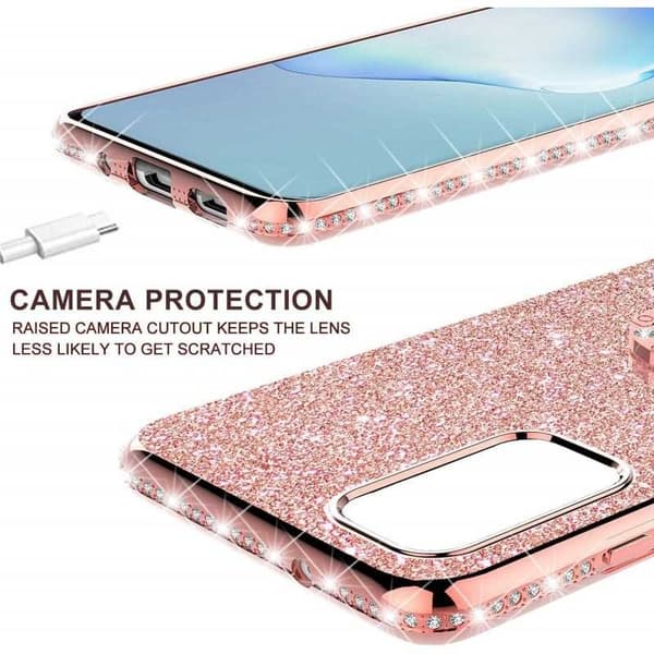 Samsung A72 4G/5G Stötdämpande Skal med Ringhållare Strass
